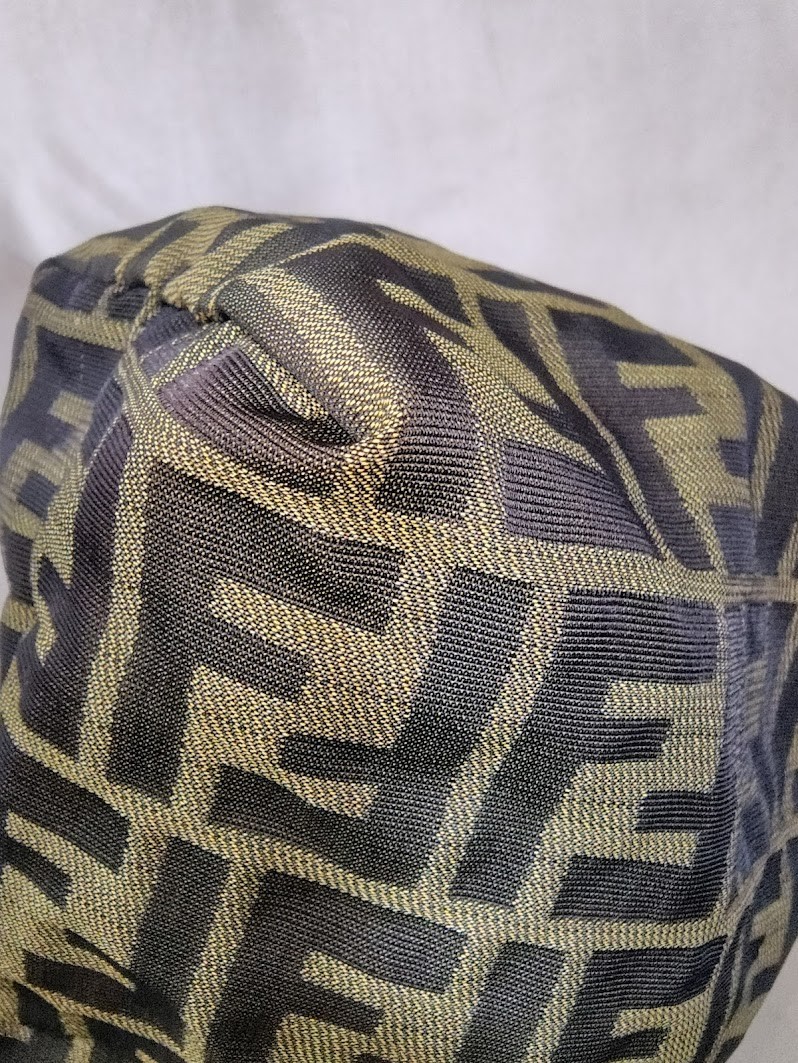 Fendi Pouch Vanity bag Zucca Mini Hand bag Nylon Authentic 517T0463