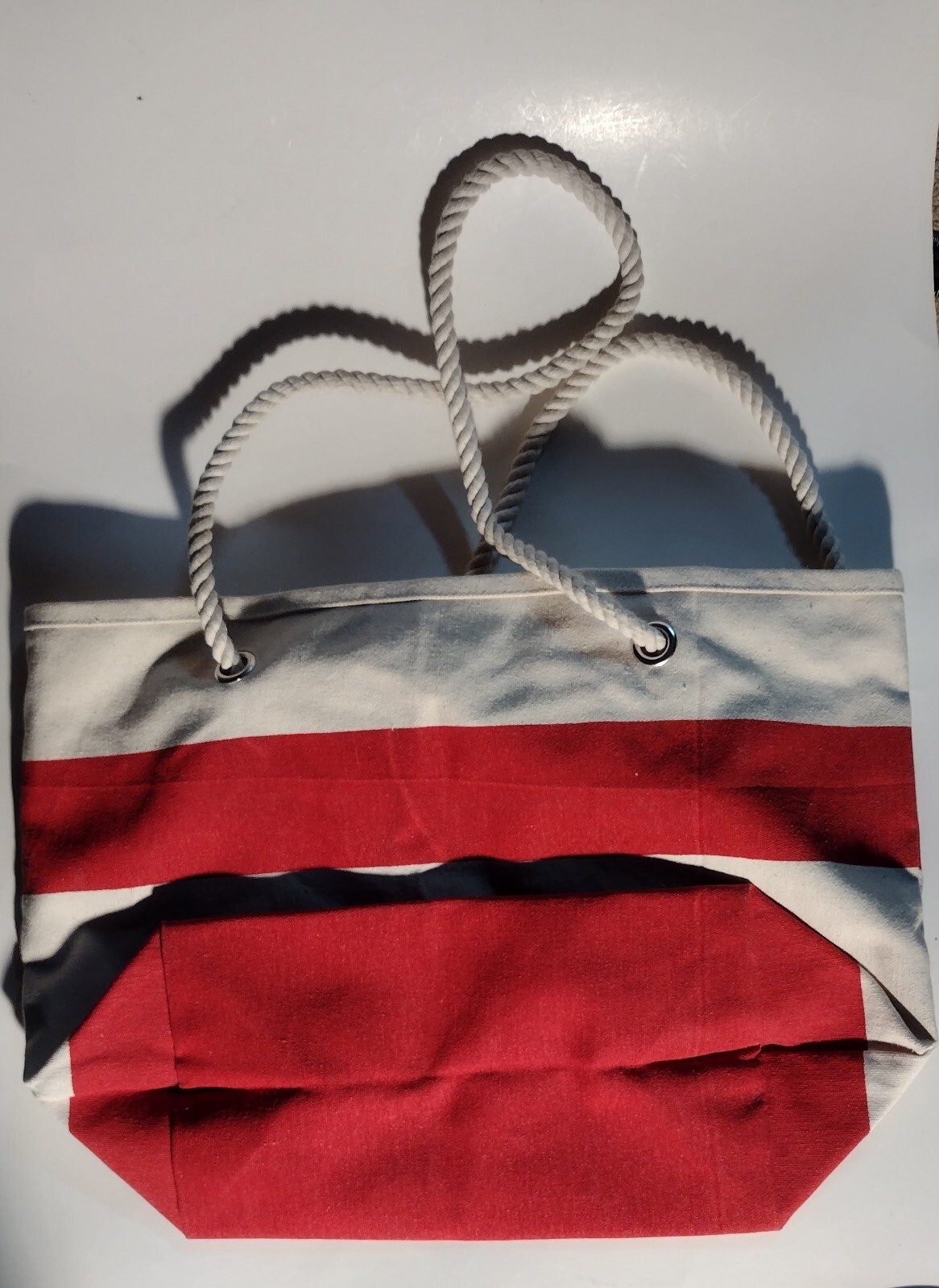 Chick-fil-A Canvas Tote Bag, Red and Cream Color, 12″ Tall x 12″ Deep x 6.7″wide