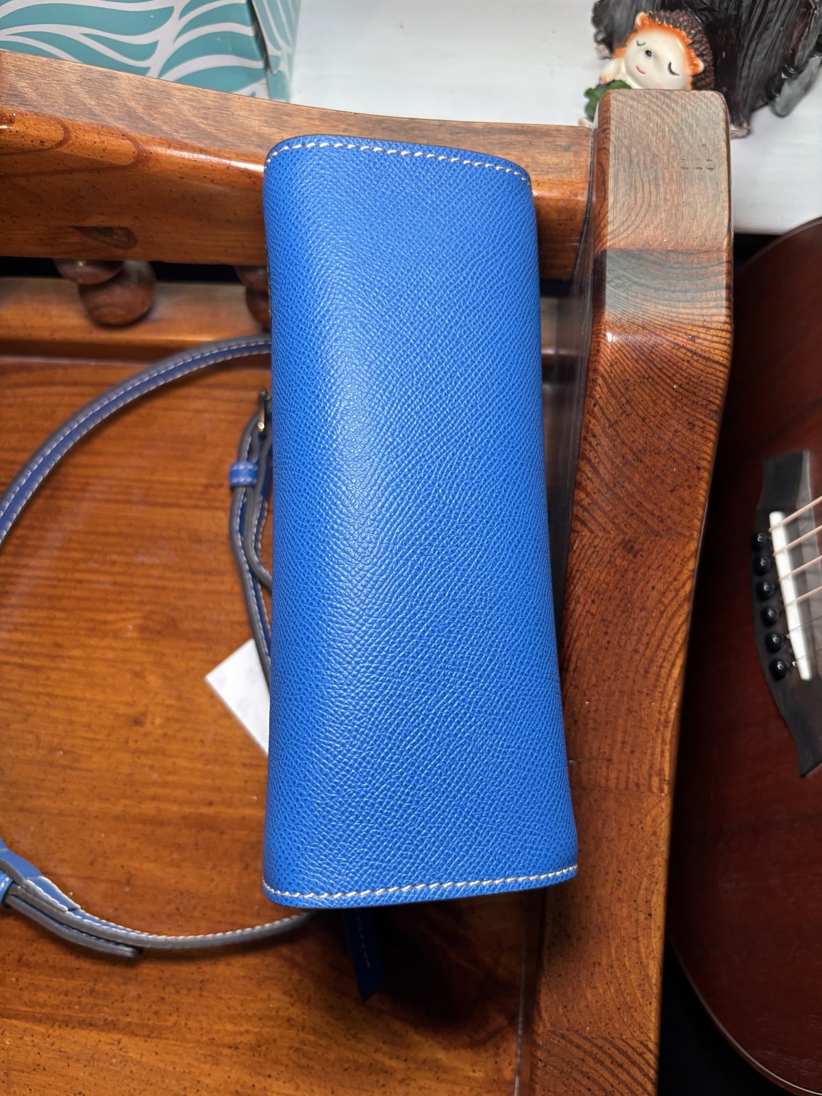 Dooney & Bourke Pebbled Leather Small Janine Crossbody in the color French Blue.