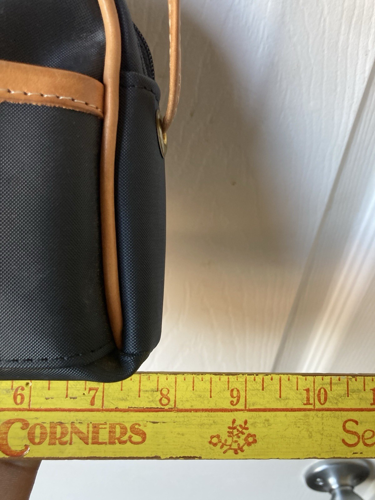 Jon Hart Purse Crossbody Bag Black Canvas Leather Trim “JGC”