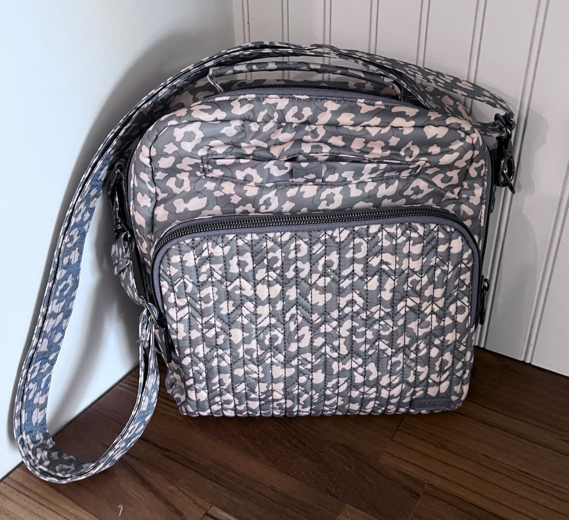 Lug Ranger Crossbody Bag Purse Leopard Camouflage Pearl Excellent