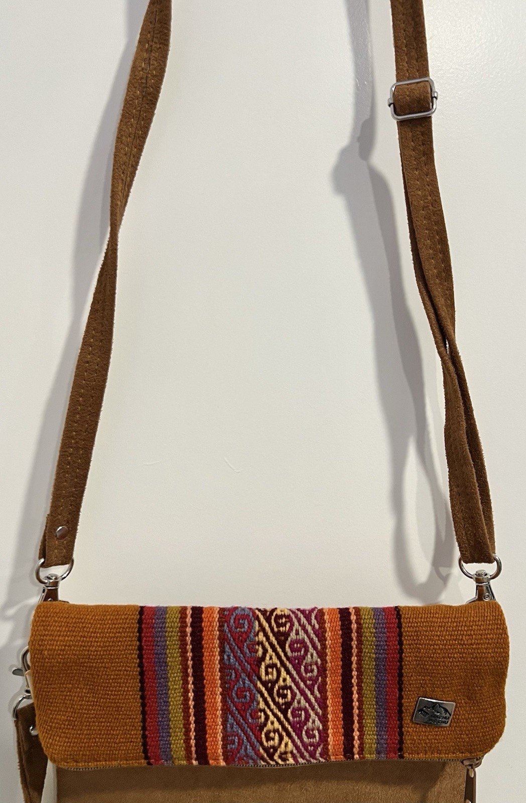 NENA & Co Artisan Clutch Crossbody Bag Brown Multicolor