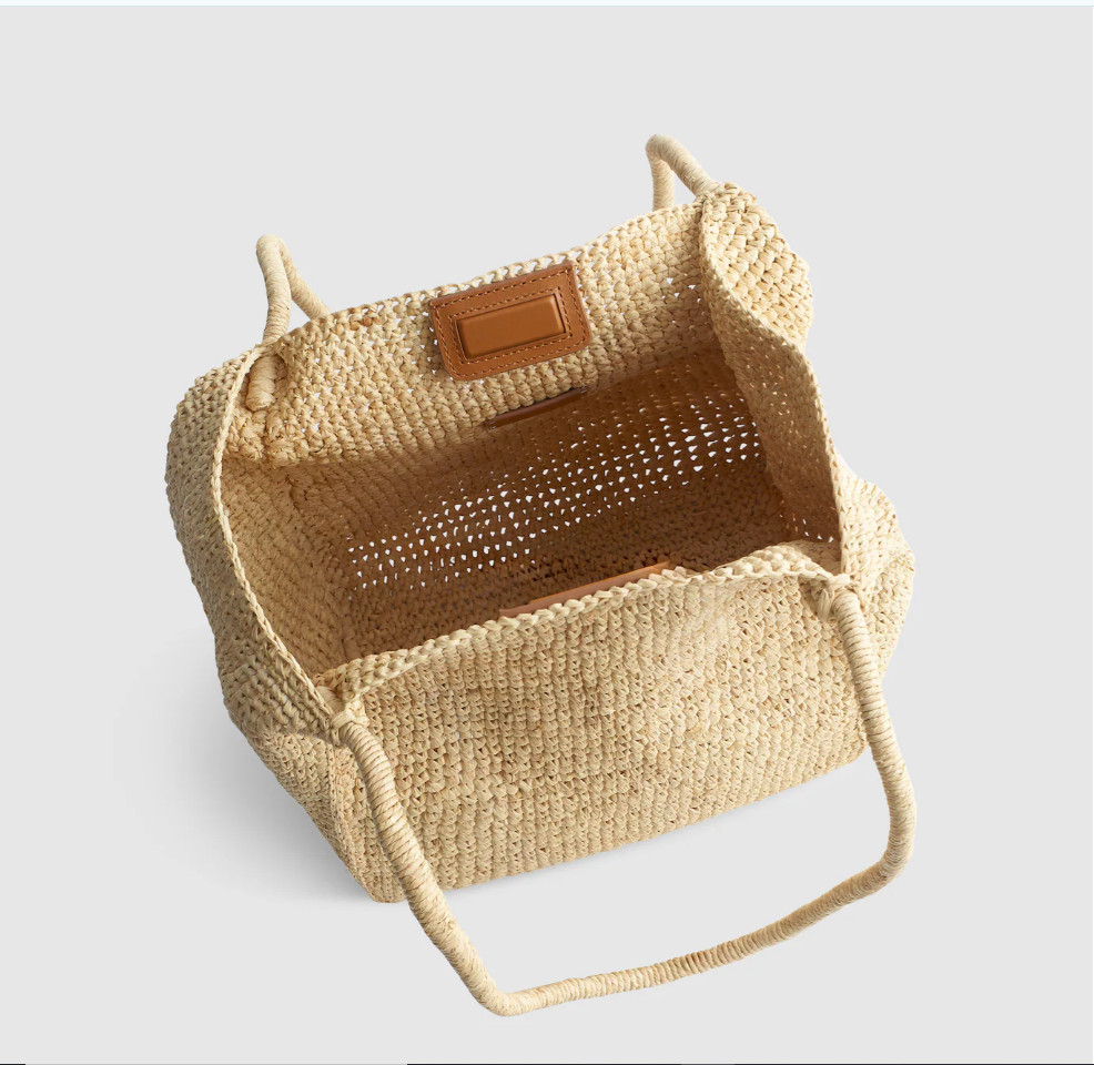 Madewell Lexington Small Raffia Tote Bag for Women