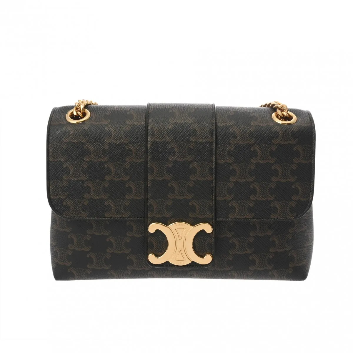 Celine 115852FRH. 04LU Shoulder Bag Canvas / Calfskin Beige #WB1436