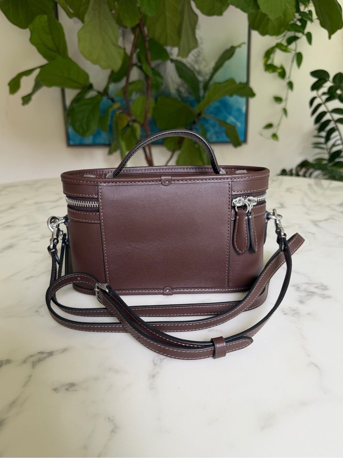 NWOT Coach Trail Bag in Maple Brown Leather Top Handle Crossbody Bag CBG93