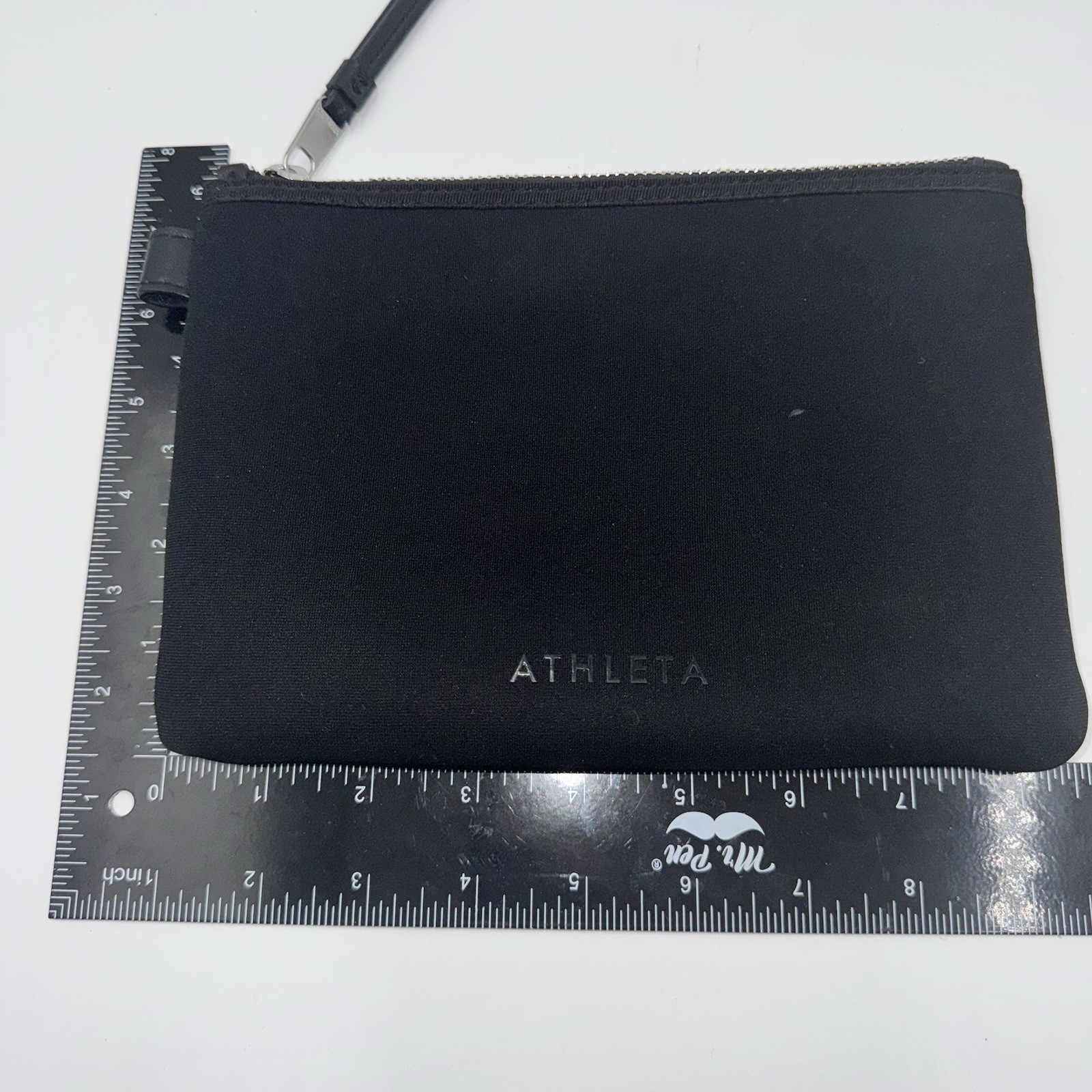 Black Athleta Neoprene Pouch READ Approx 5”x8”