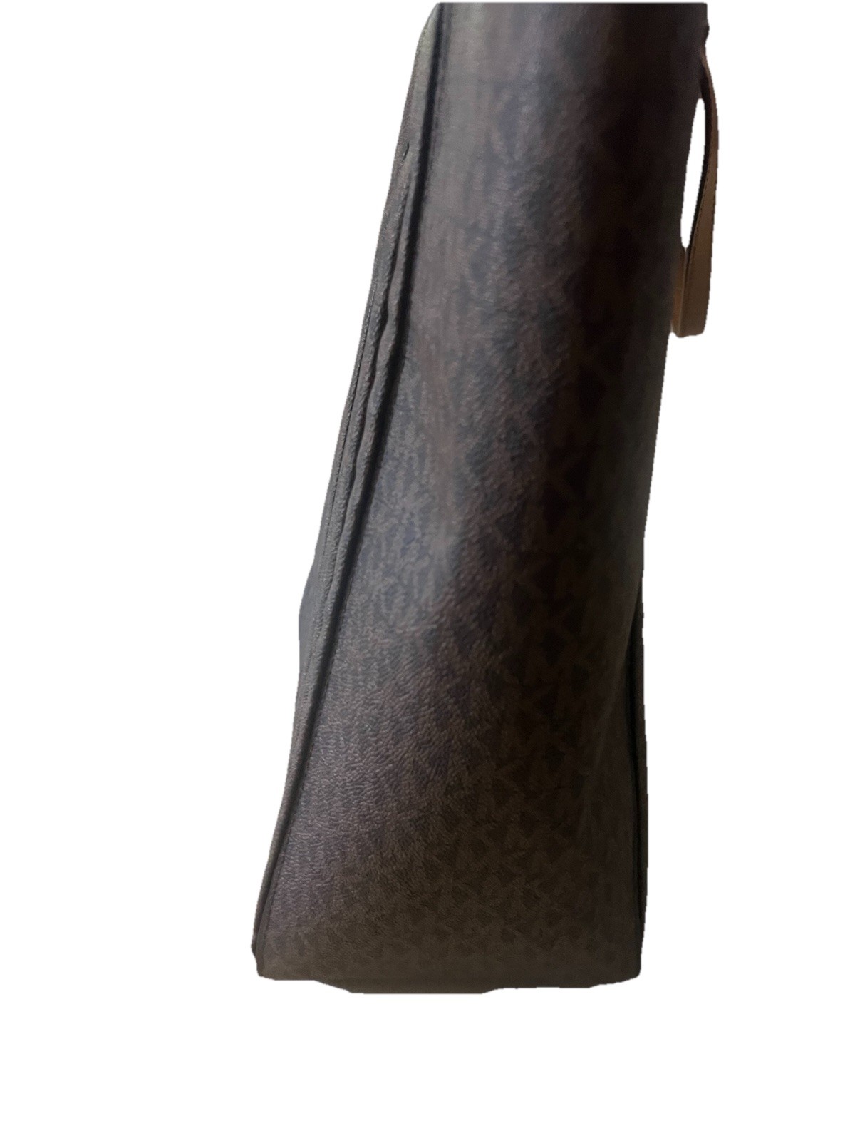 Michael Kors Large Brown Pleated Leather Shoulder Tote Bag