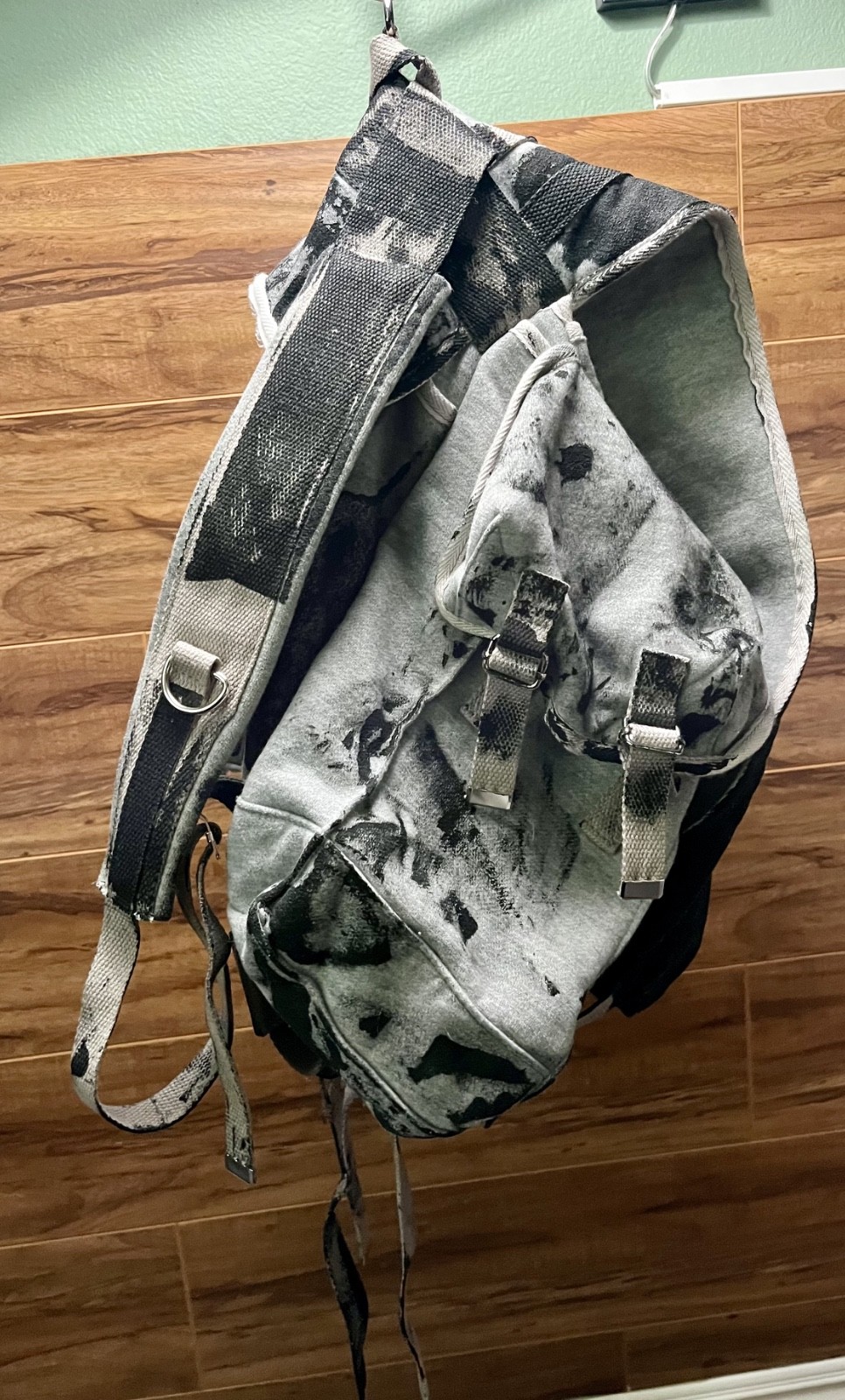 YSL – Yves Saint Laurent – Backpack – Jersey – Black – Cotton – Excellent