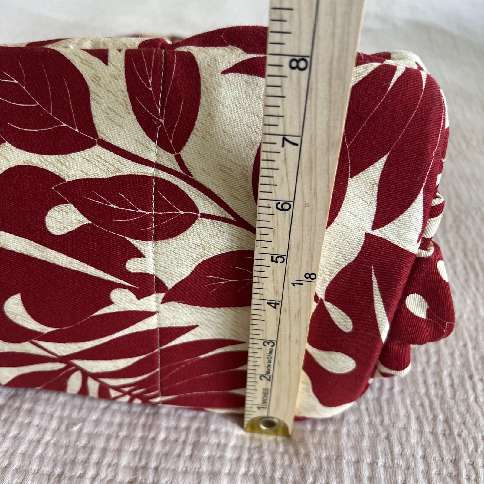 Eastern Serenity Shoulder Bag Women Red Leaf Print Purse Zip Monsterra Hawaiian