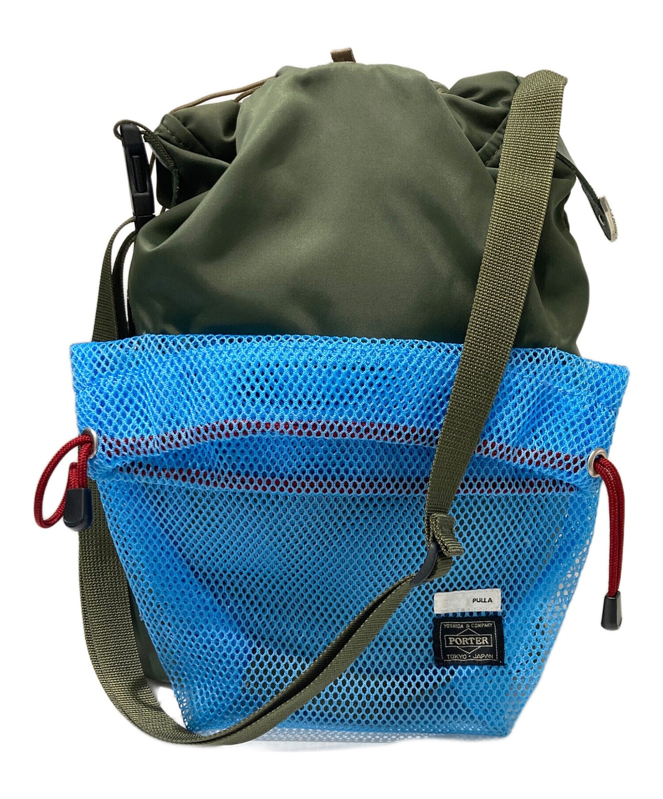 PORTER TOGA PULLA MESH BAG 386-91779 Olive #TFB13815