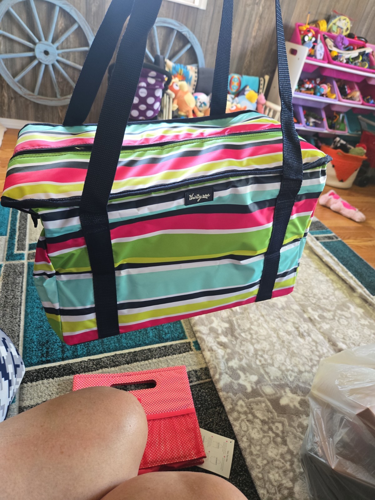 New Thirty One Large Utility Cargo Thermal Preppy Pop Embroidered