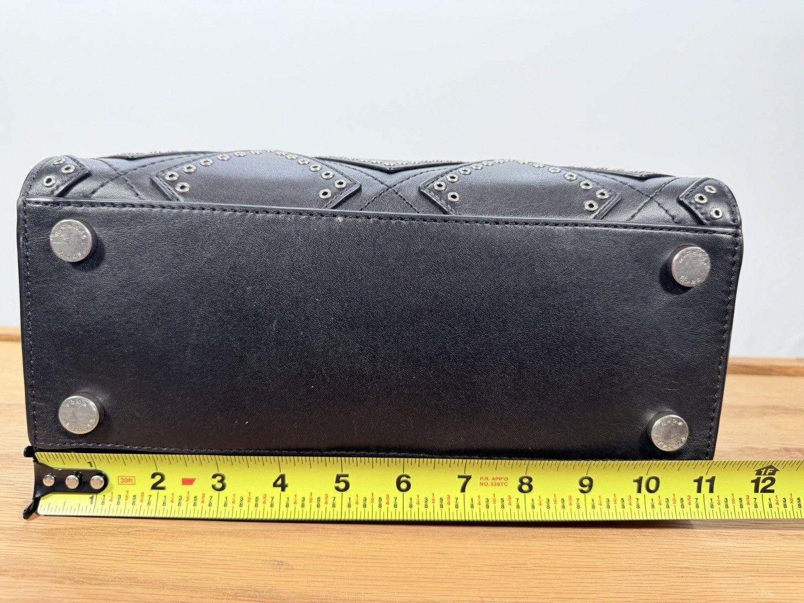 Michael Kors Black Quilted Satchel Top Handle Bag Grommet Zip Detachable Strap