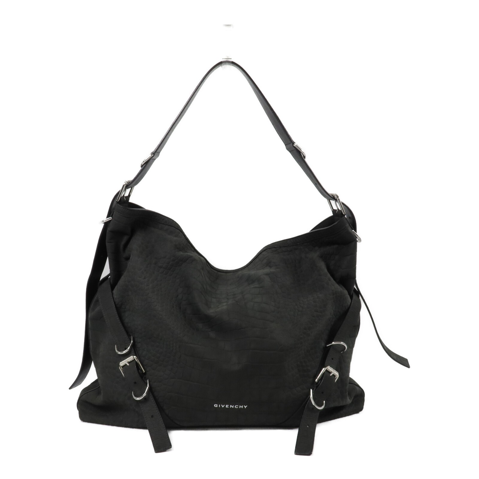 GIVENCHY SHW Voyou Large Bag Shoulder Bag Calfskin Leather Black