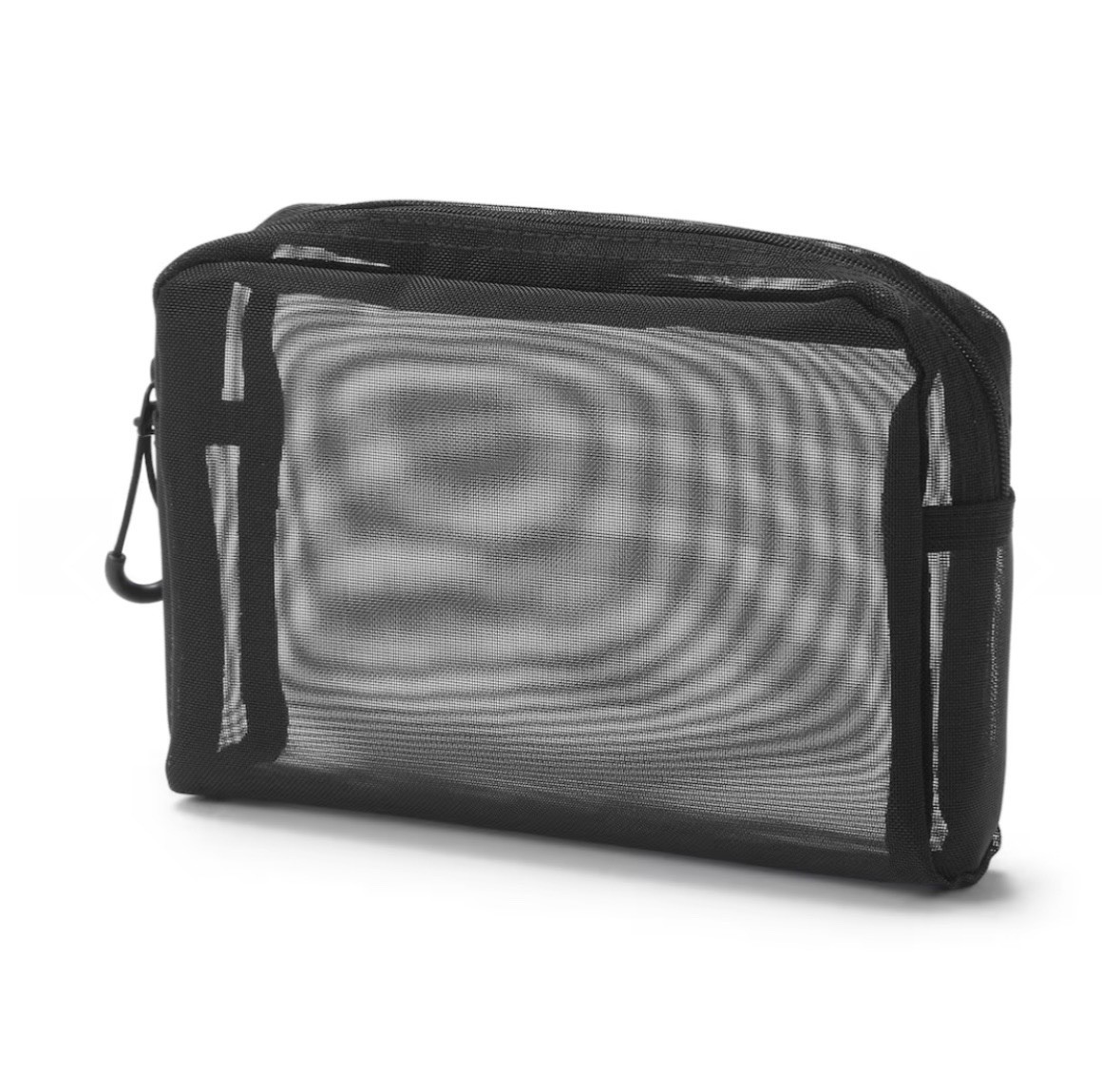 MUJI Japan nylon mesh pouch dark gray size 18.5×4×12