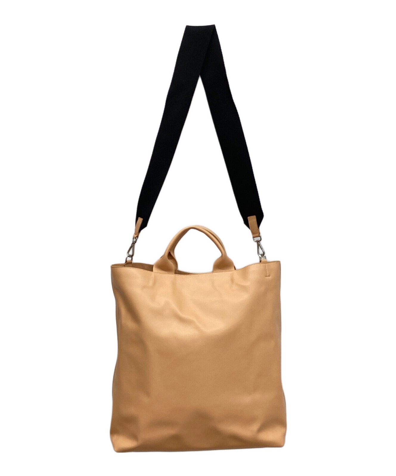 JIL SANDER Tote Bag 2 Way Beige Authentic From Japan