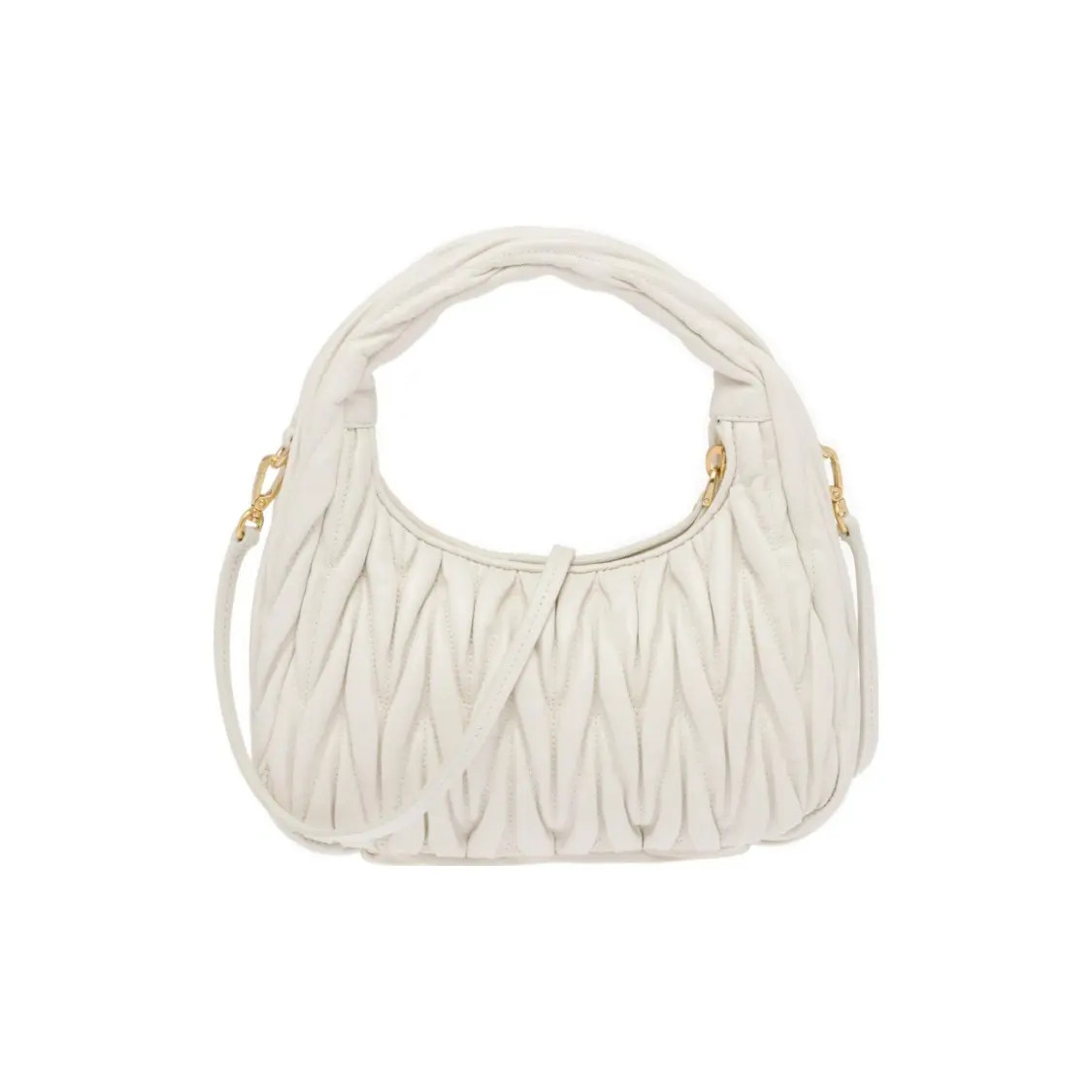 MIU MIU Wande Series Armpit Bag Shoulder Bag Handbag Women’s 7.8×2.3×6.6 in