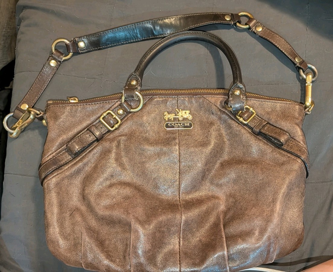 Coach Madison Sophia Leather Satchel Shoulder Bag Purse