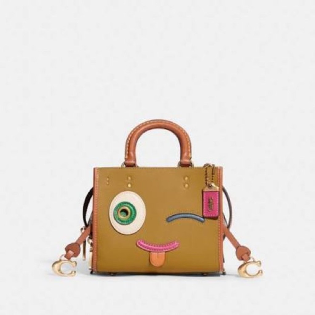 RARE Coach Coachies Rogue 17 In Signature Textile Jacquard With Winkie EUC