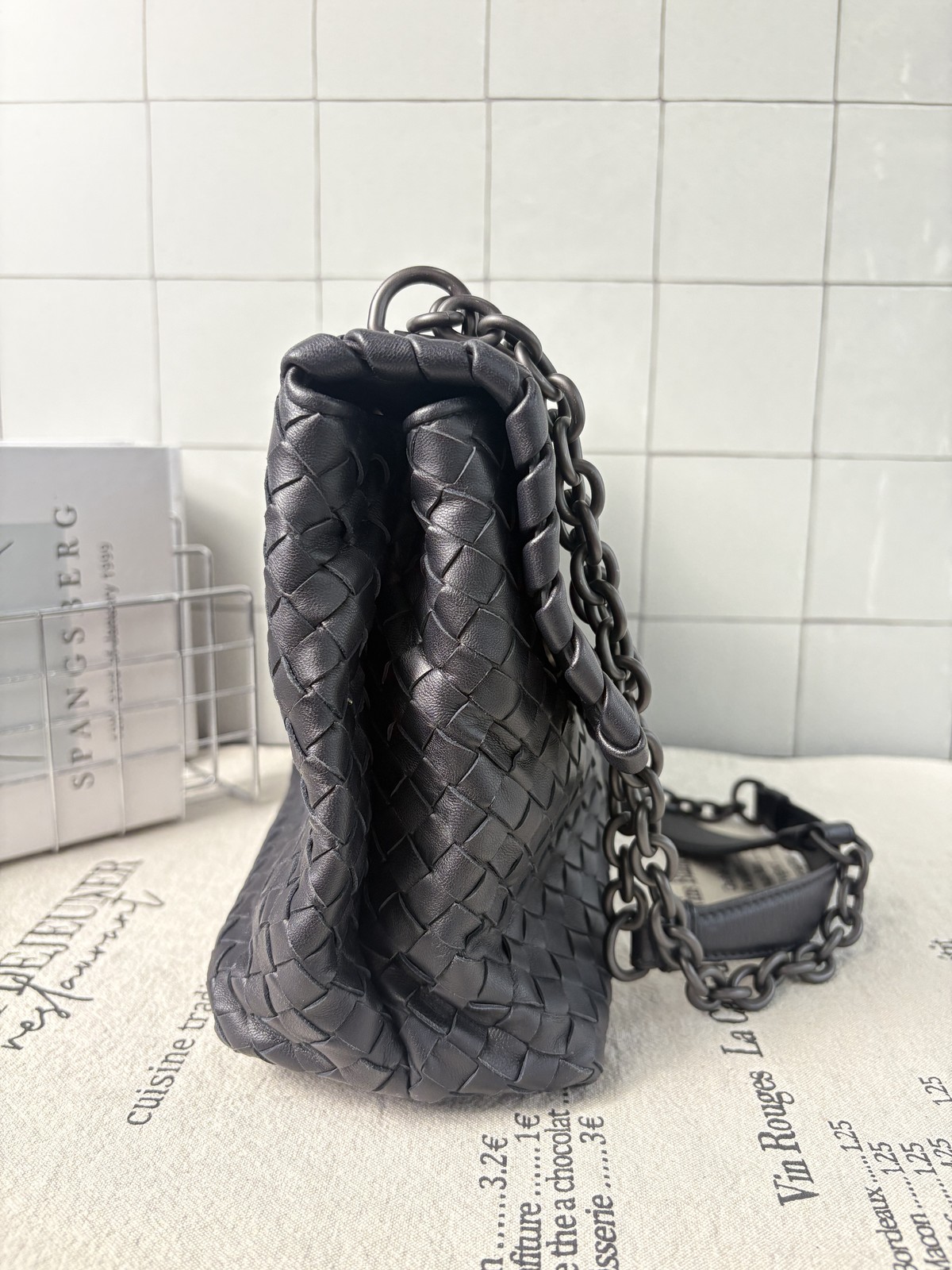 Bottega Veneta Crossbody Bag Olimpia Black Cowhide 28×19