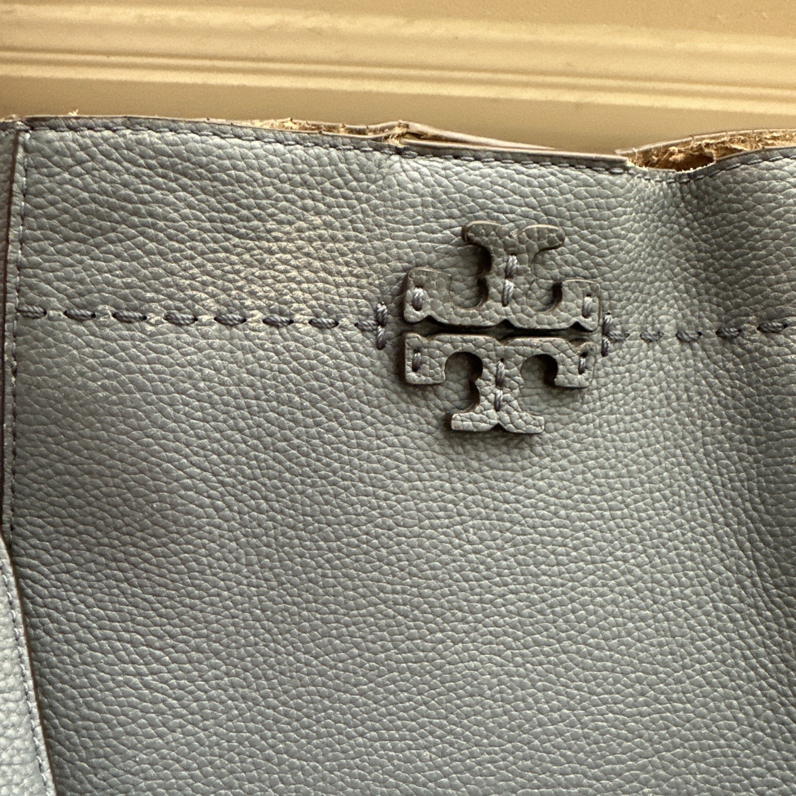 Blue Tory Burch McGraw Leather Hobo Bag Heavily Used And Worn
