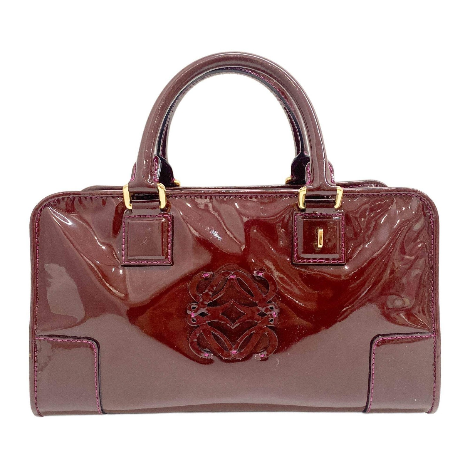 LOEWE Amazona Red Patent Leather Hand Bag
