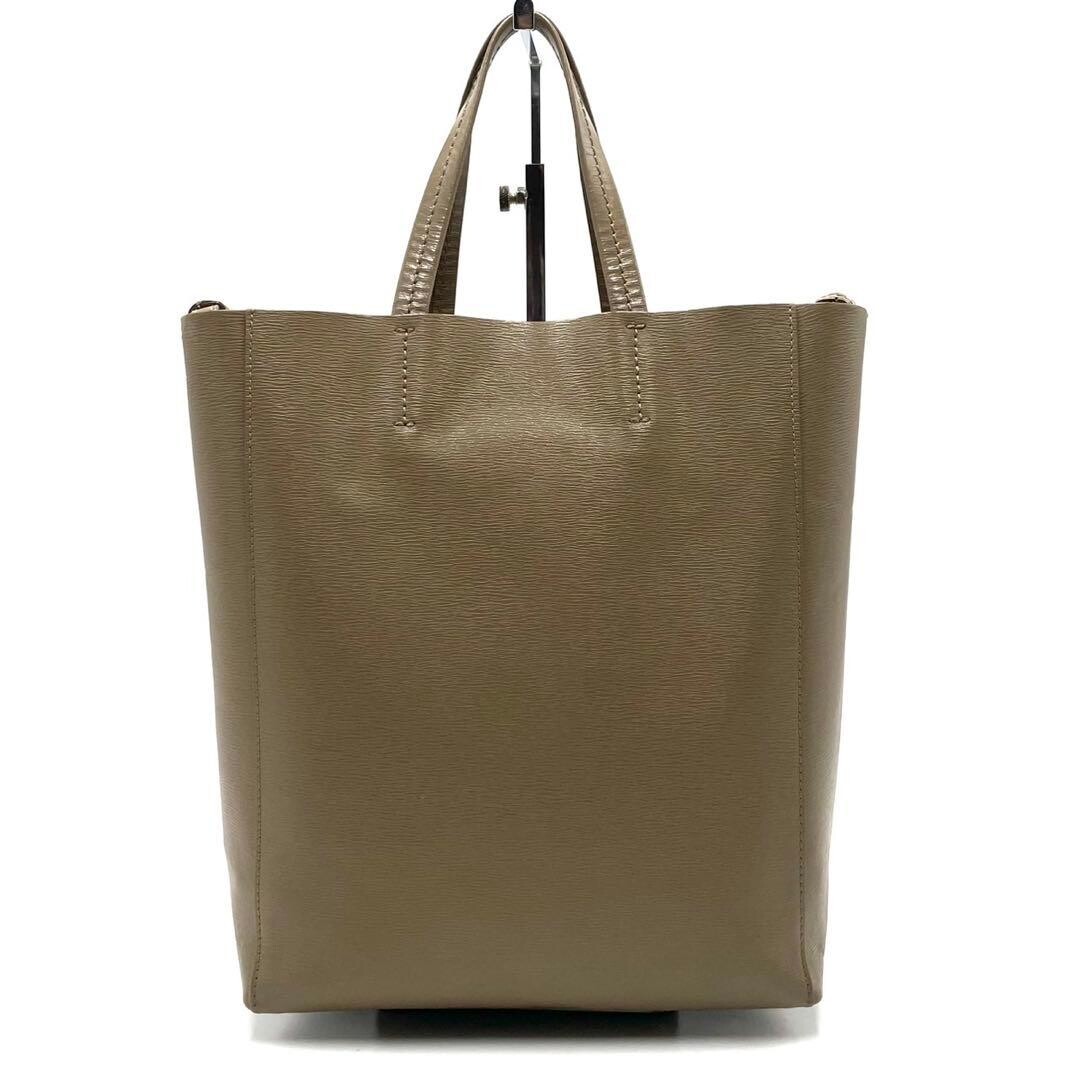 Celine Vertical Cabas Small Beige Leather 2Way Tote Bag Shoulder Phoebe Rare