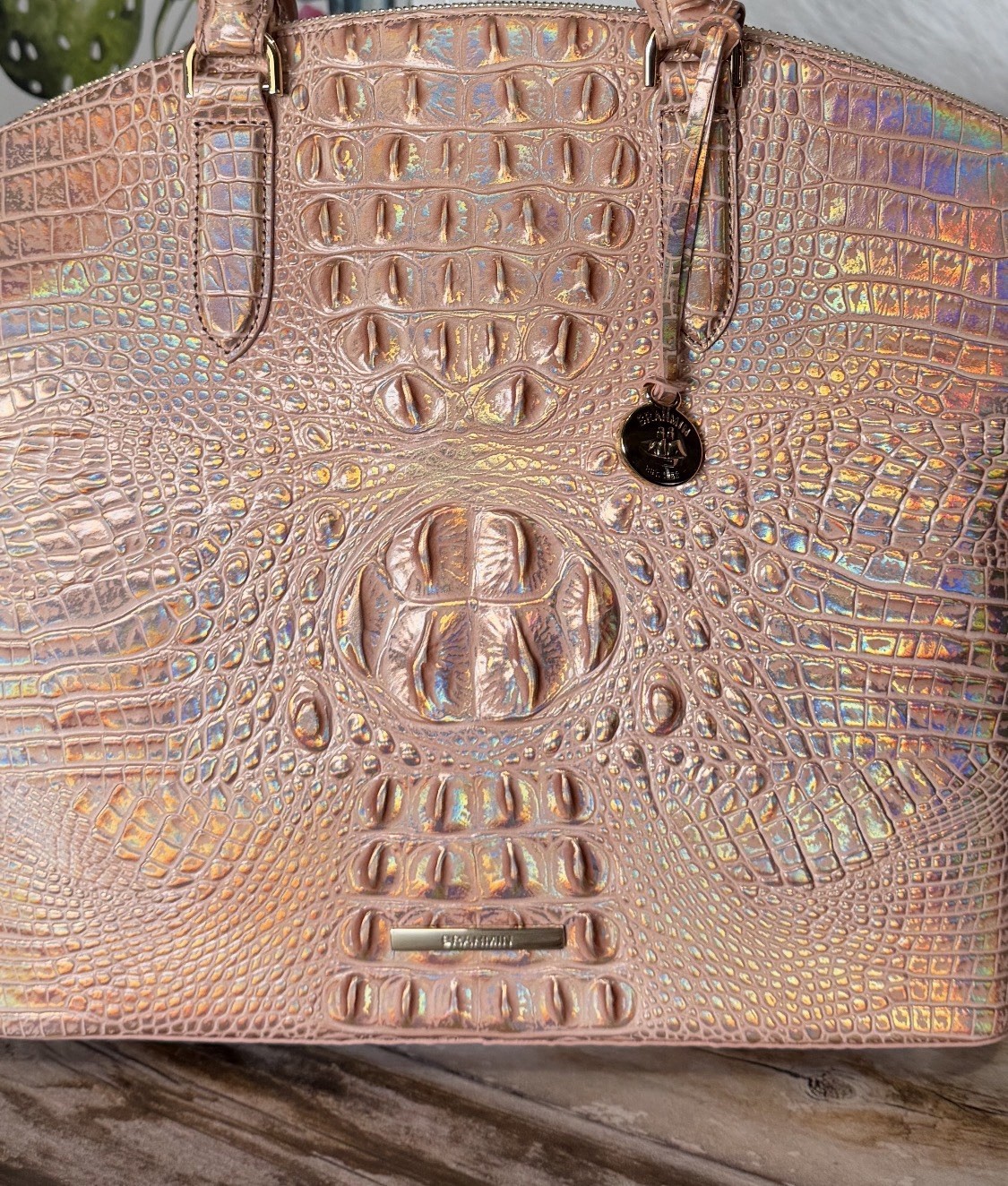 LAST ONE !! Brahmin Large Duxbury Melbourne Rose Gold Satchel NWT HOLOGRAPHIC