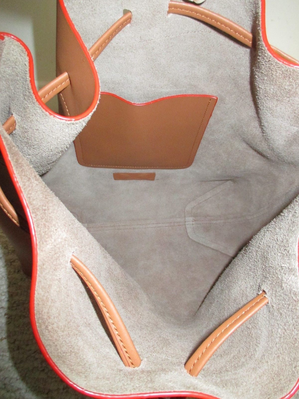 Vince Camuto Leila Drawstring Bucket Handbag NWT Bourbon Brown $278.00