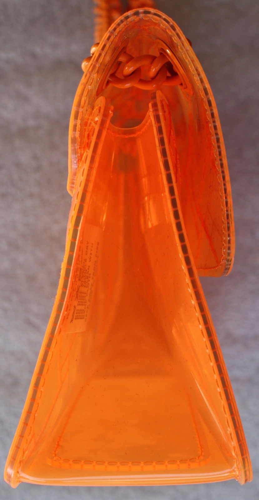 Kurt Geiger Mini Vinyl Kensington Drench Purse – Orange – Includes Dust Bag