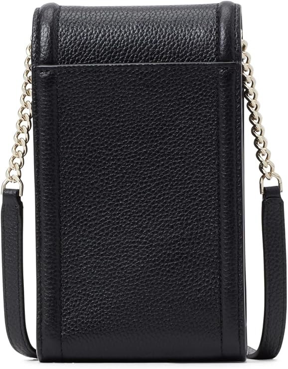 Kate Spade New York Knott North South Phone Crossbody Bag Black Pebbled Leather