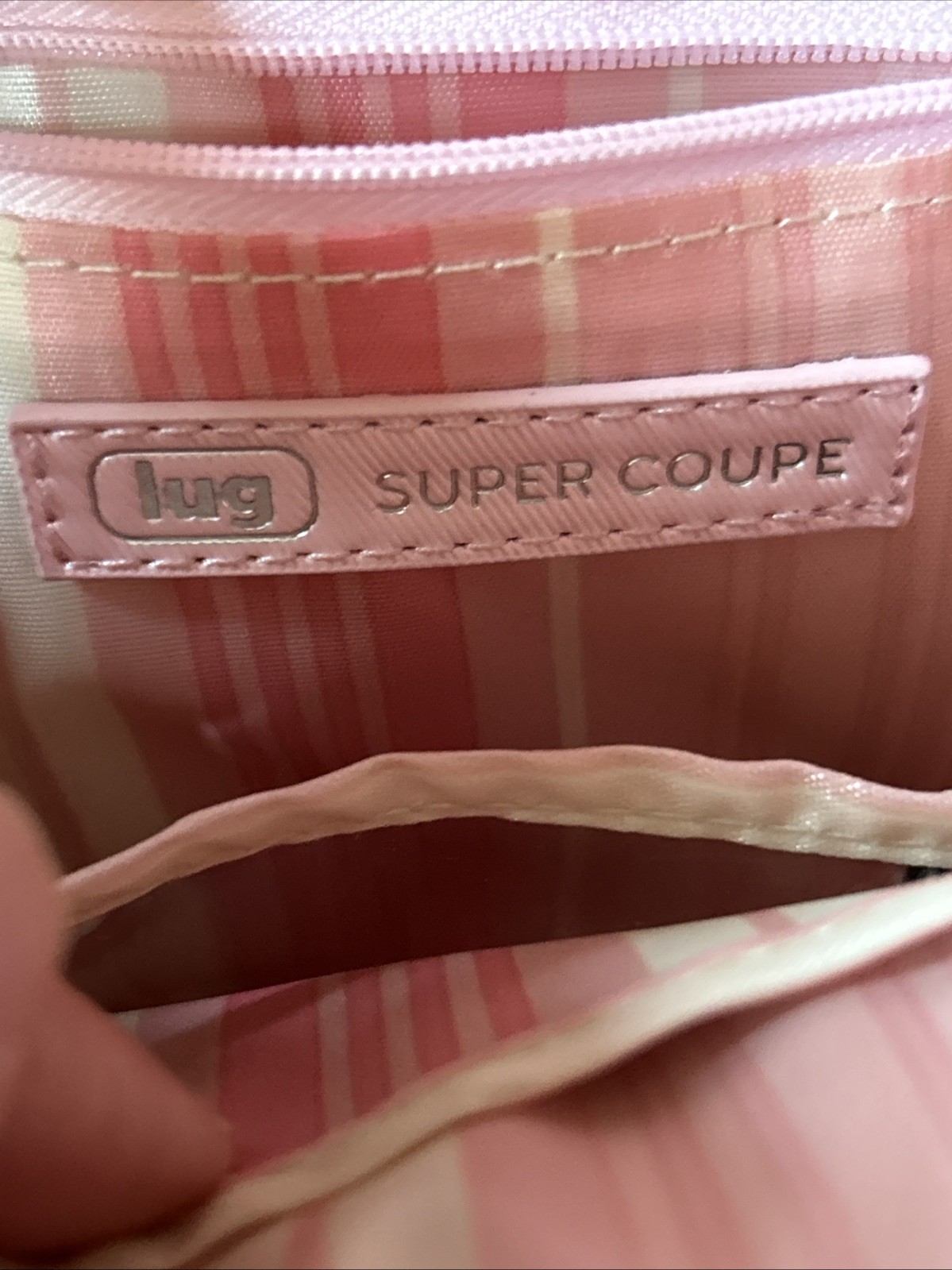 Lug Super Coupe Crossbody Pink Quilted Adjustable Strap Purse Travel Casual Bag