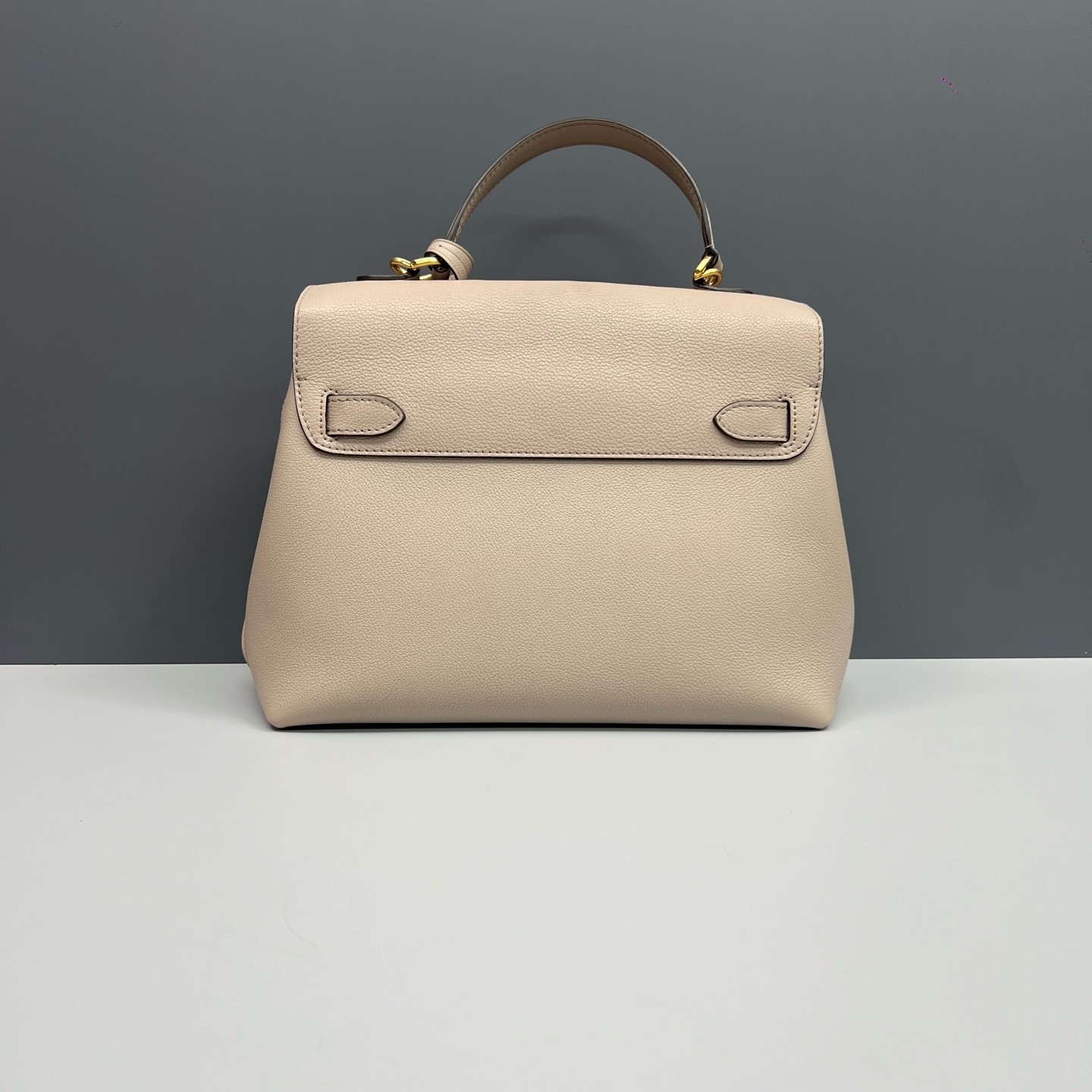 Louis Vuitton Lockme Ever Nude Beige Grained Calfskin Top Handle & Shoulder Bag