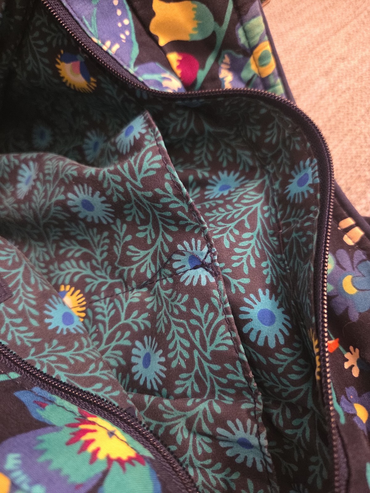 Vera Bradley Glenna Moonlight Garden Satchel Bag Quilted Floral Design Retired