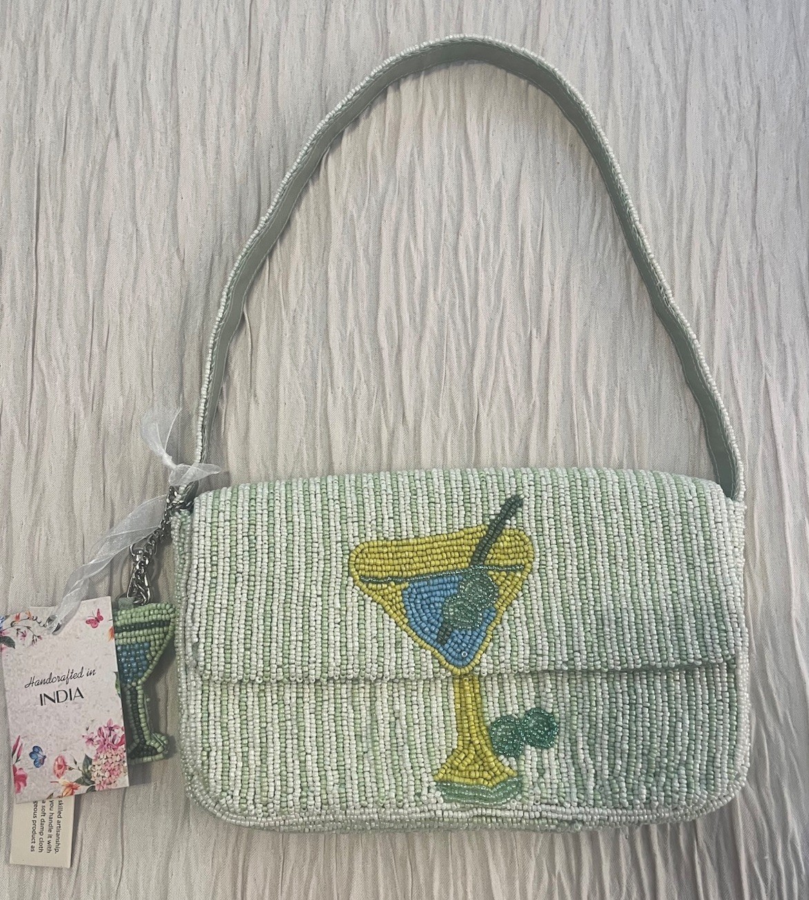 VIRAL TJ Maxx Martini Beaded Bag Handmade in India New Release with Tags.