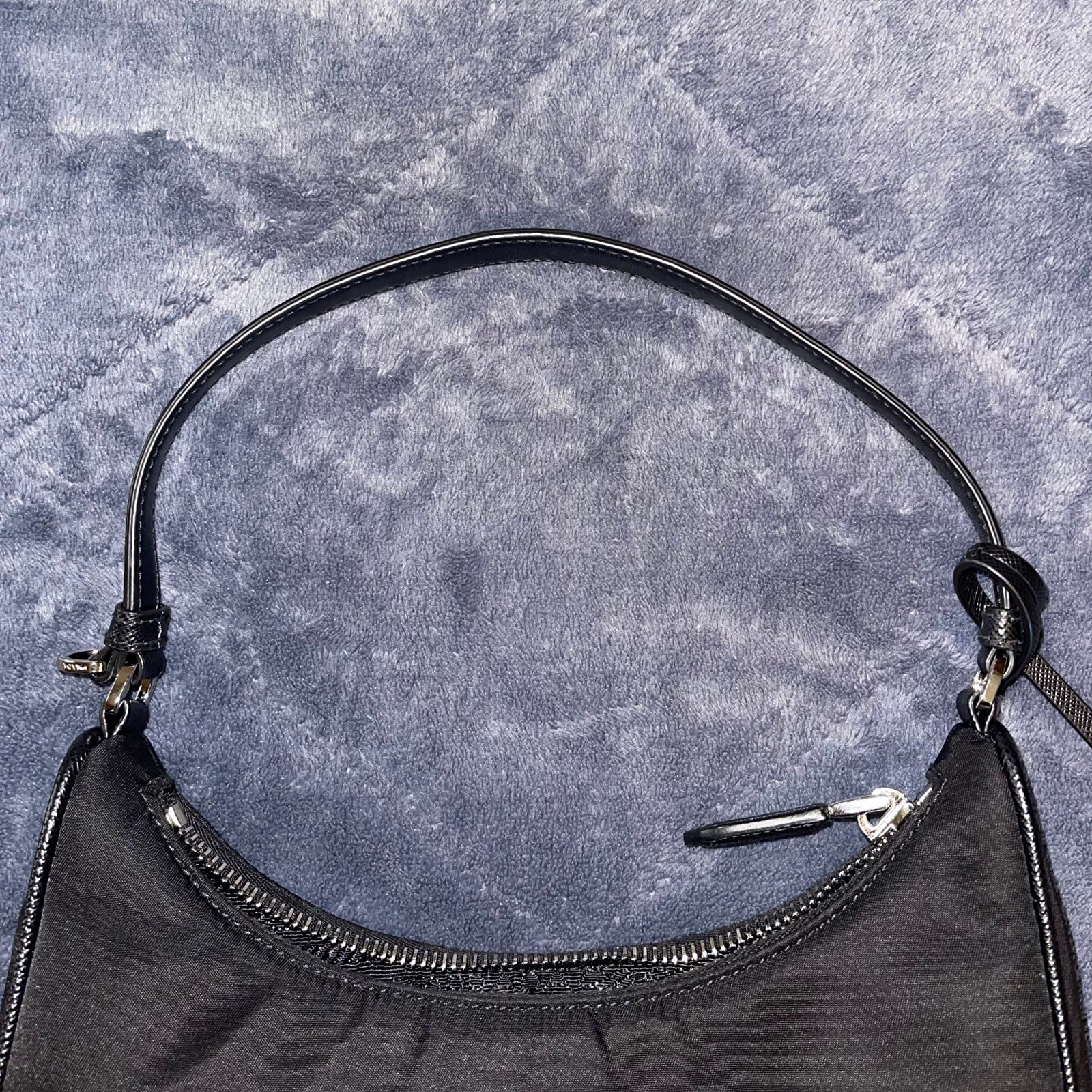 Prada Re-Edition 2005 Re-Nylon And Saffiano Mini Bag In Nero With Cert. Of Auth.