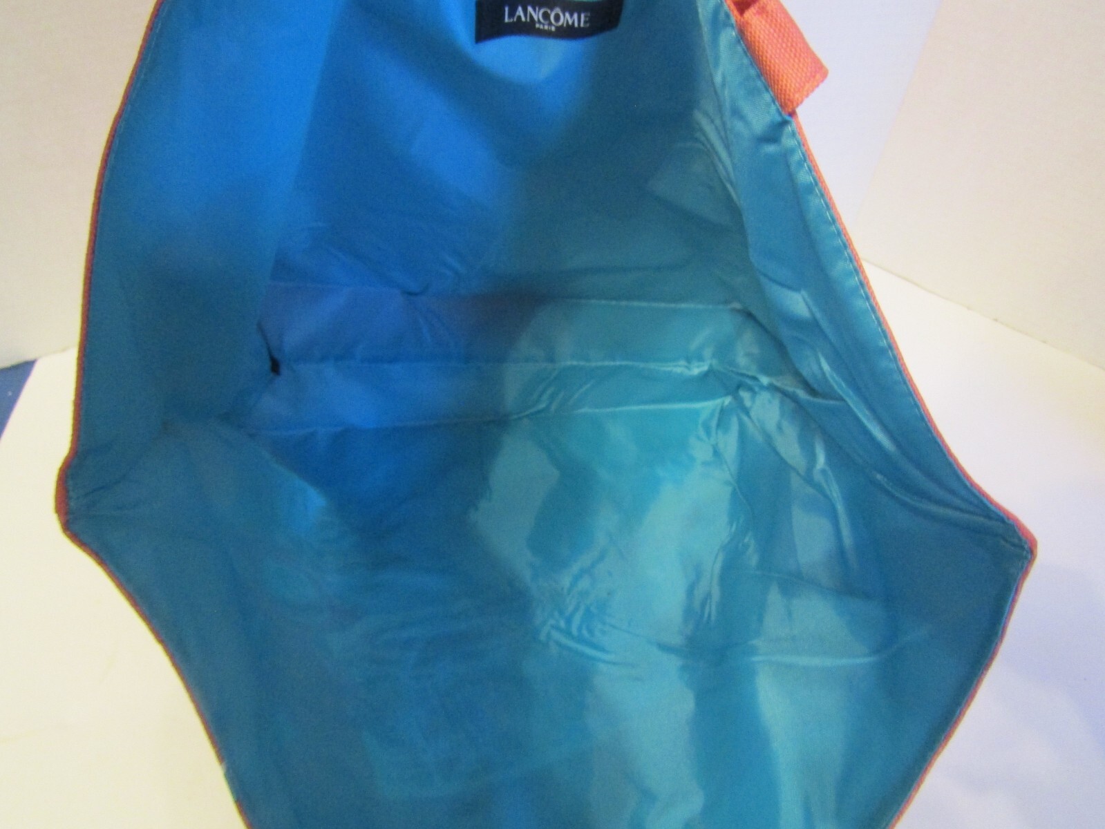 Lancome Paris Coral Tote Shoulder Bag French Riviera Postcard Beach NIP