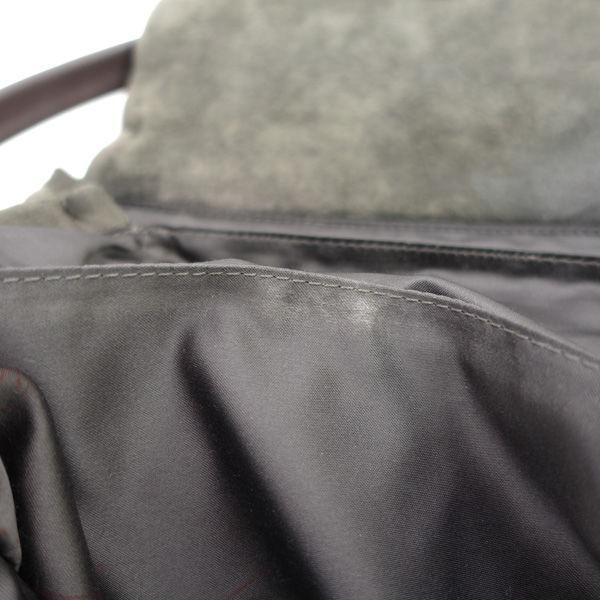 Brunello Cucinelli Suede Shoulder Bag Width 26cm Gray Leather DS57012 Japan