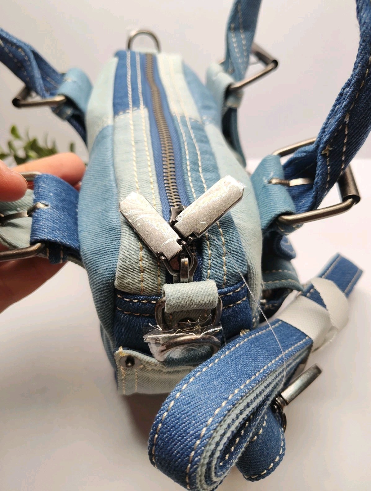 Patchwork Denim Handbag Crossbody The Britney Dolls Kill Current Mood Brand New