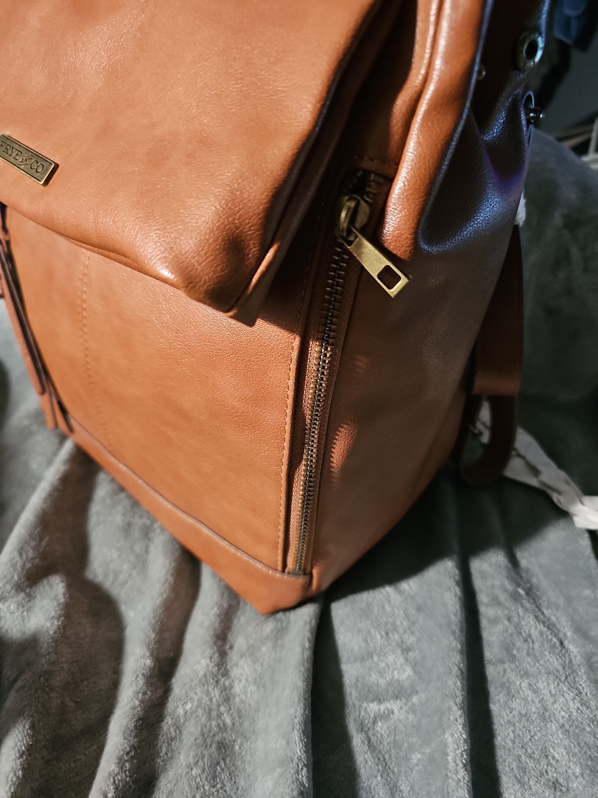 Frye & Company Backpack NEW W TAGS Cognac Brown Leather Bag
