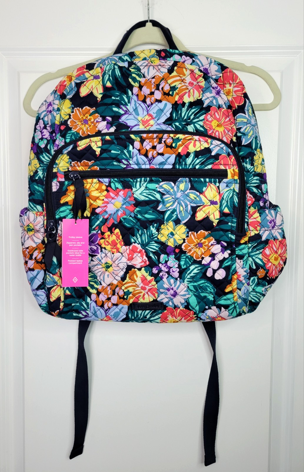 Vera Bradley Campus Backpack Happy Blooms School Travel Full Size 26468-V46 New