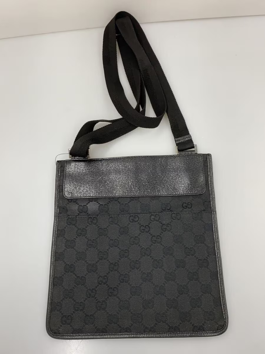 GUCCI Shoulder Bag GG Canvas Canvas BLK Allover Pattern
