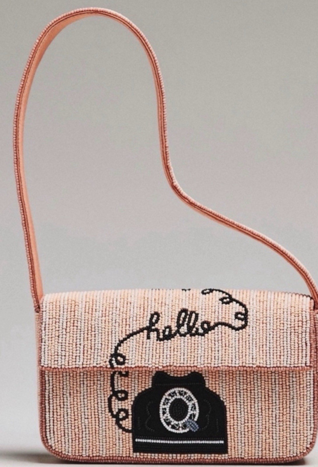 Anthropologie NWT Fiona Call Me Telephone Hello Beaded Bag Purse New