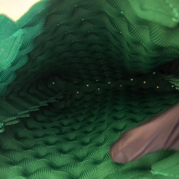 Max Simple NYC Tote Bag OS Green Popcorn Bubble Knit Textured Bag