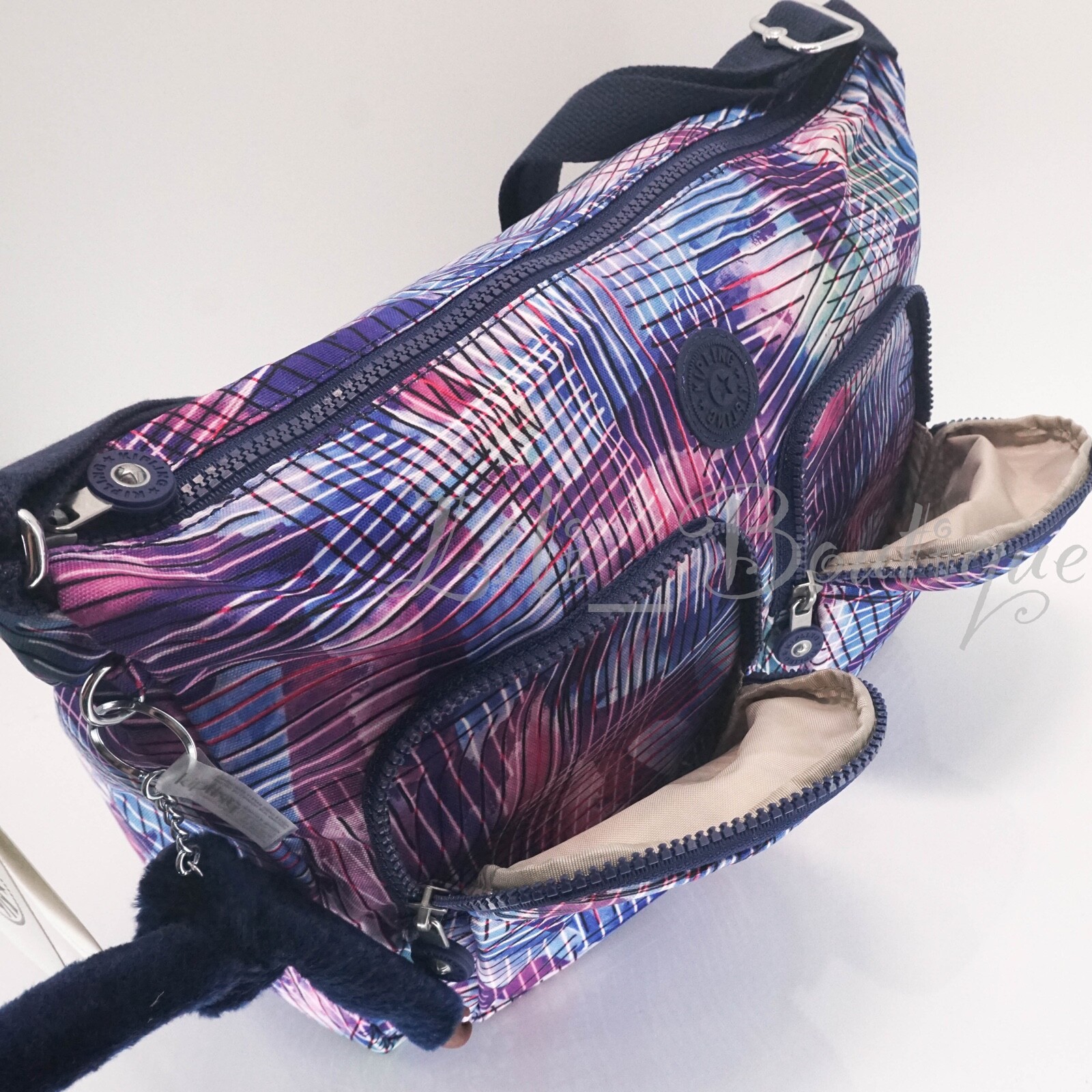 NWT Kipling HB7686 Sidney Crossbody Shoulder Bag Nylon Radiant Splash Multi $114