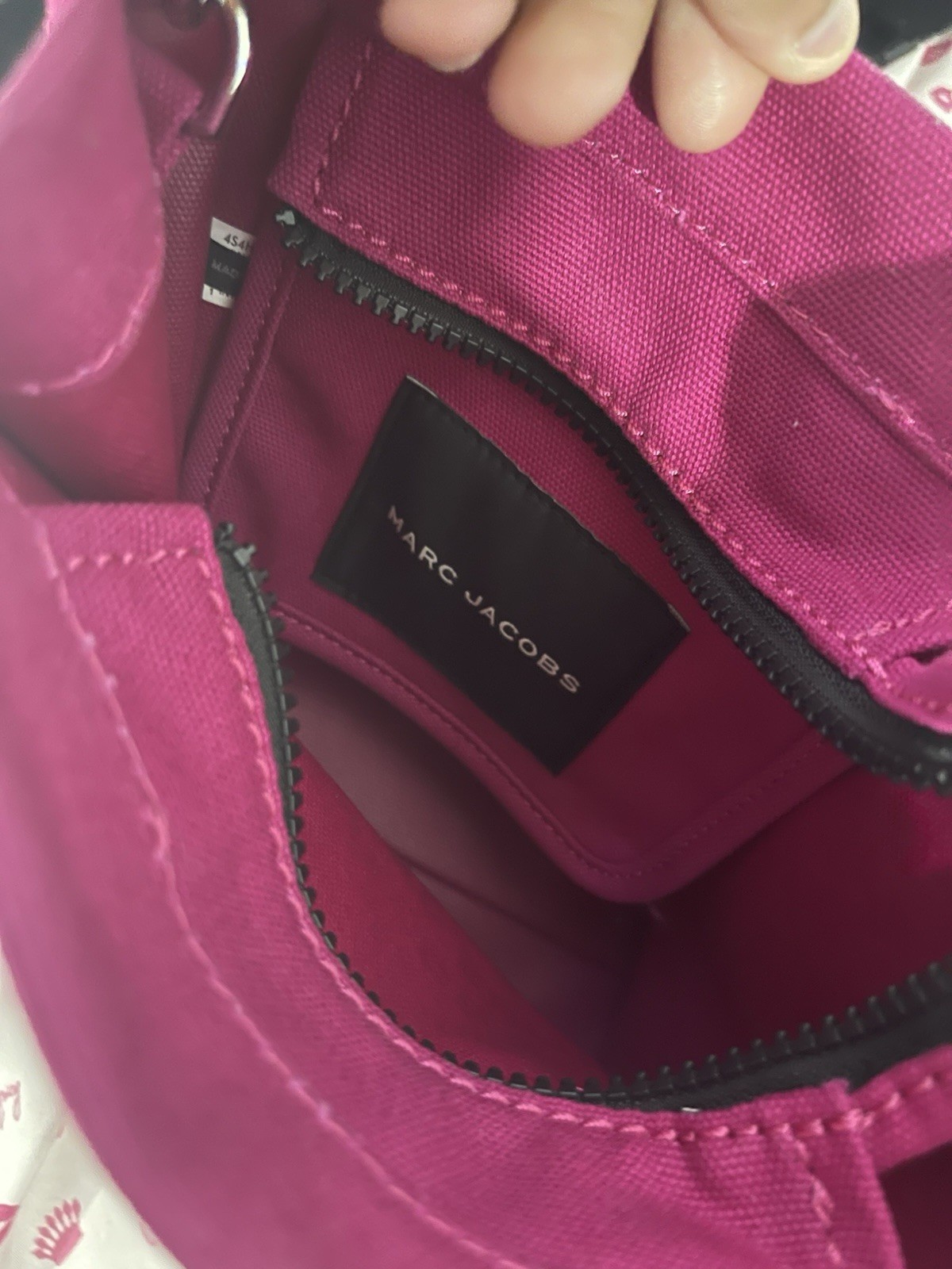 Marc Jacobs Standard Supply Mini Pink Logo Tote Zip Top w/ Detachable Strap