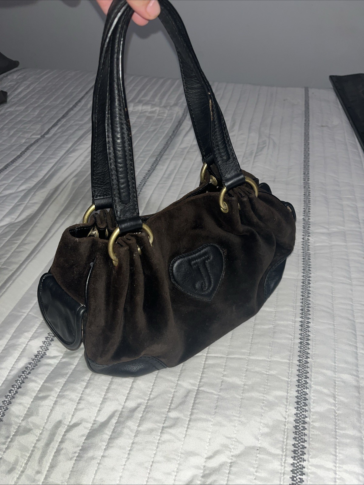 Juicy Couture Vintage Brown Purse Bag Handbag Y2K Velour – Moderate Wear