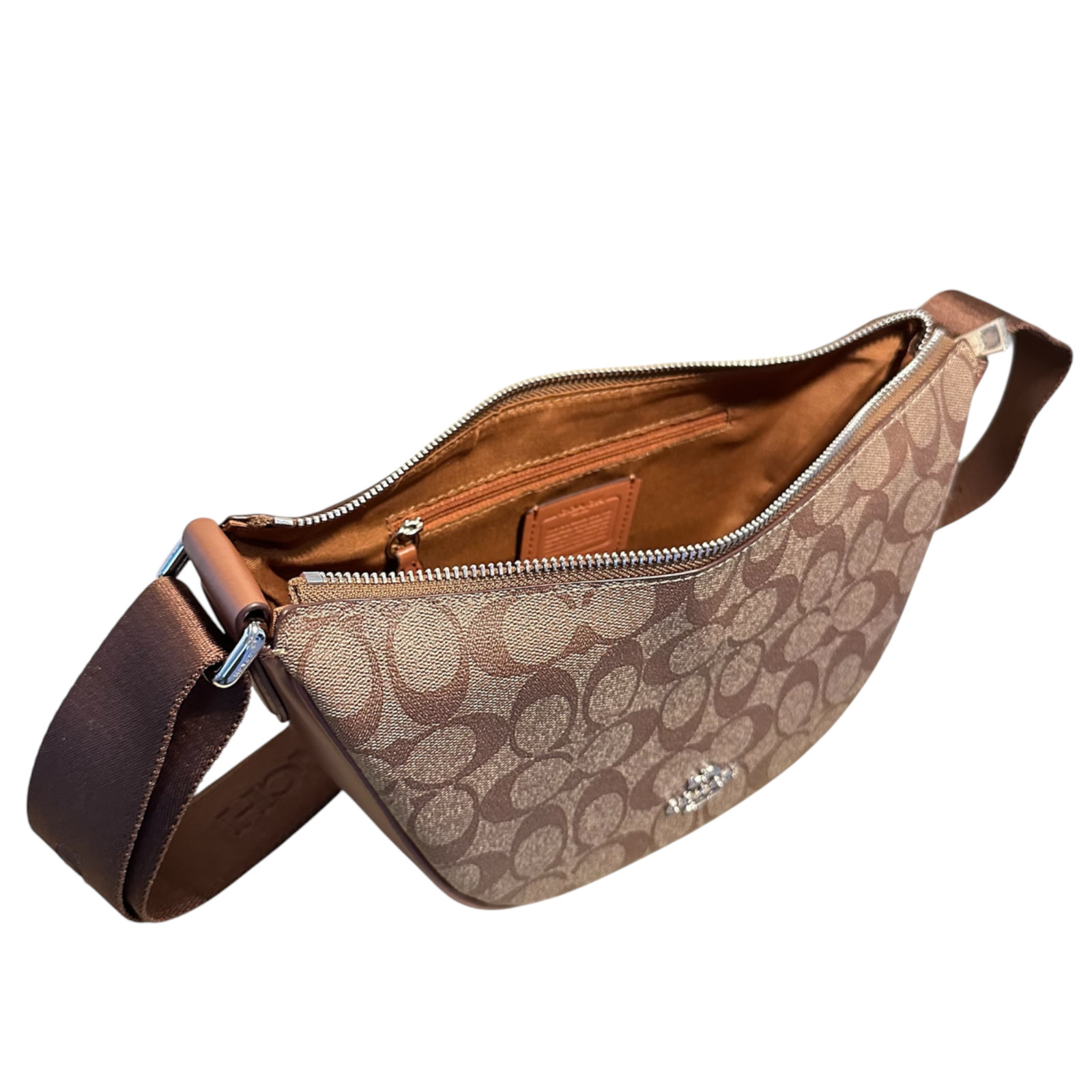Coach Pace Shoulder Bag in Khaki Signature Canvas | Giftable, New with Tags