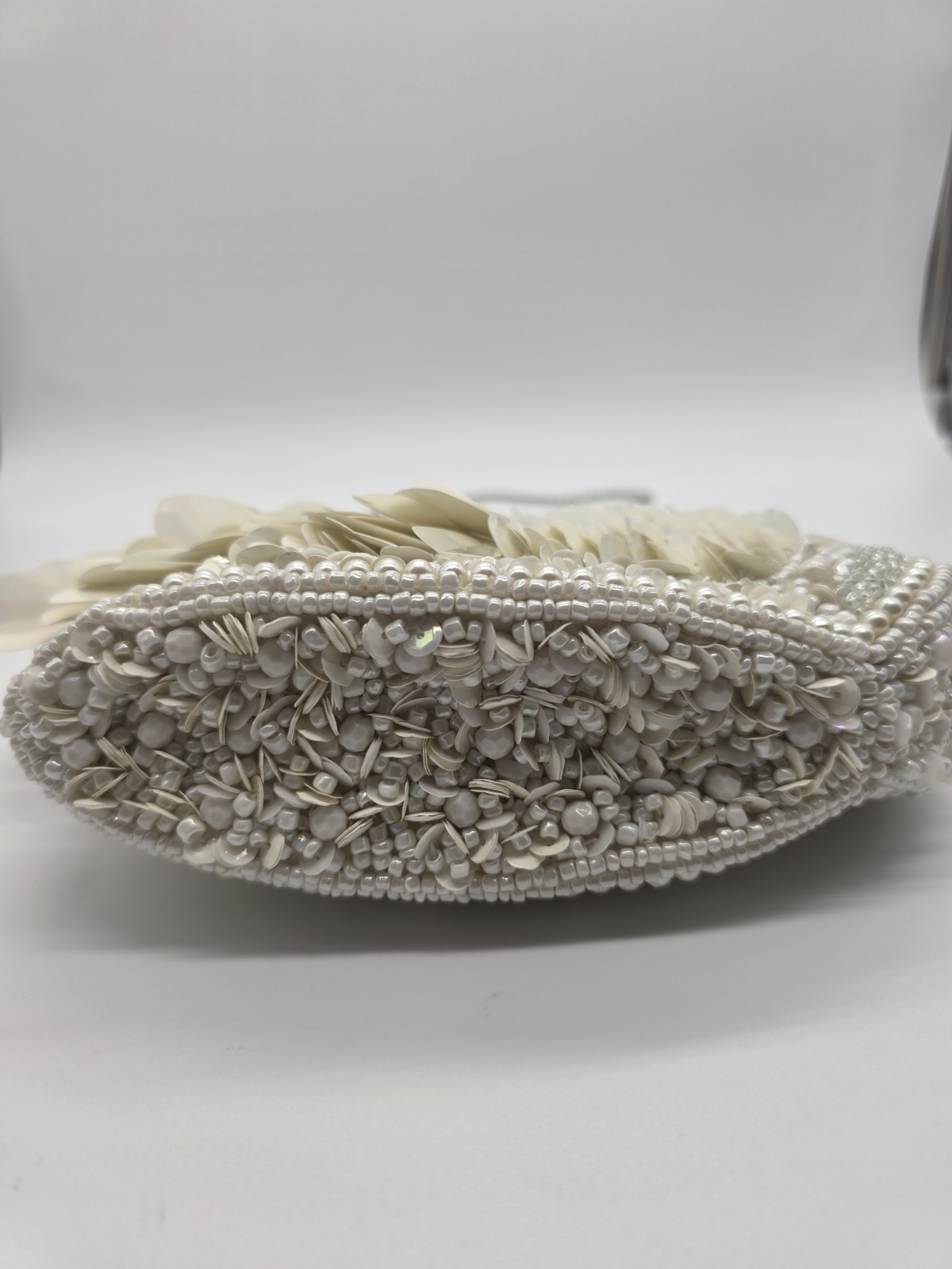 Made in india White Beaded Sequin Swan Novelty Shoulder bag Viral NWT