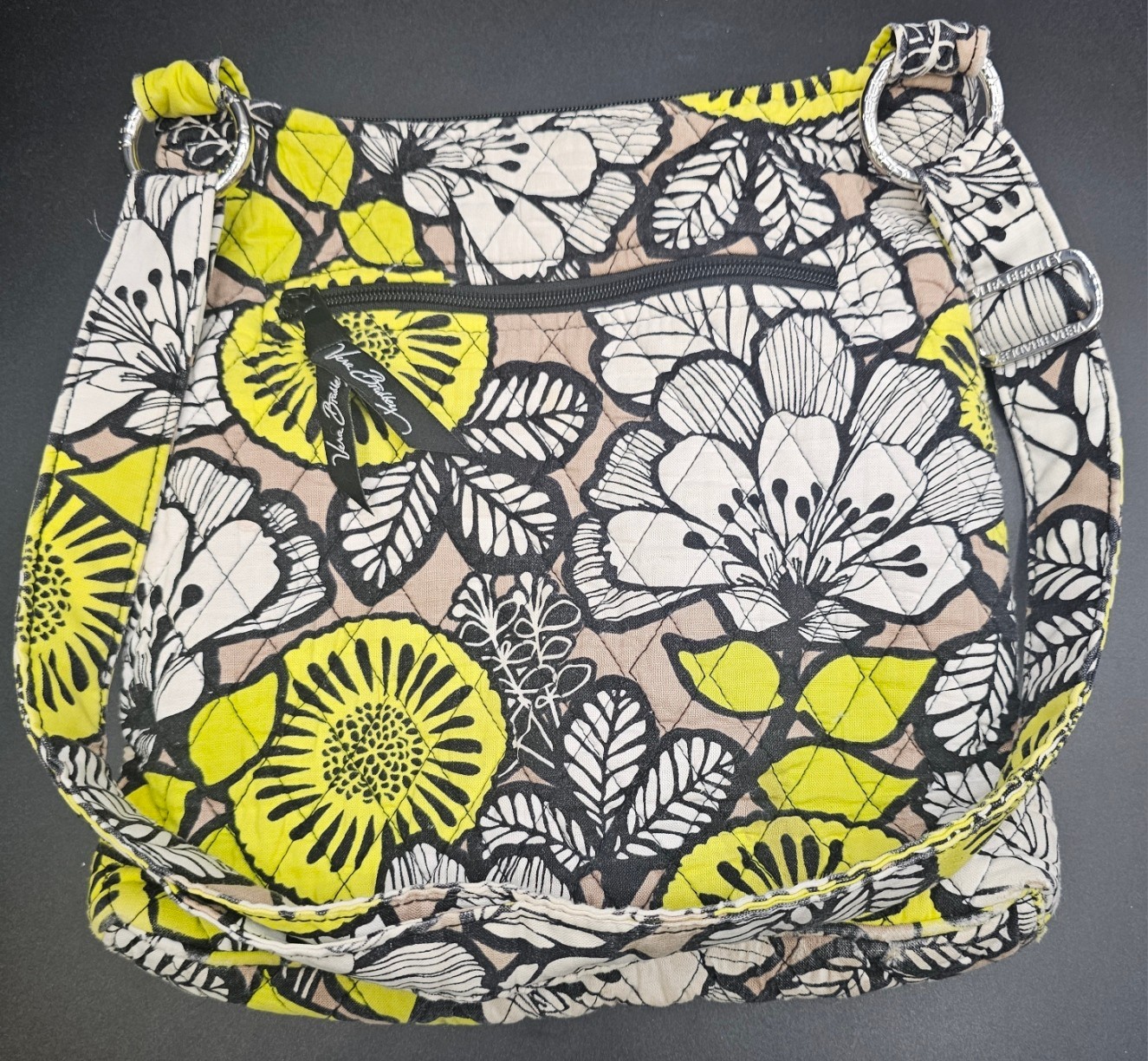 Vera Bradley Lime’s Up Quilted Cotton Crossbody Shoulder Bag Floral Retired