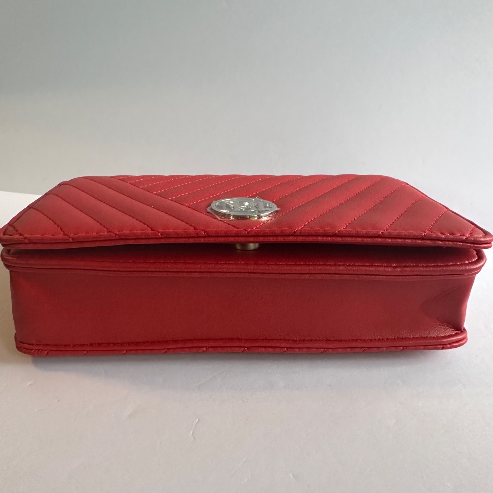 NWT Badgley Mischka Crossbody Bag Red Quilted
